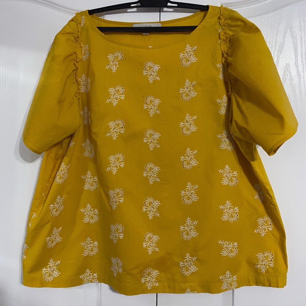 Yellow/mustard blouse Loft